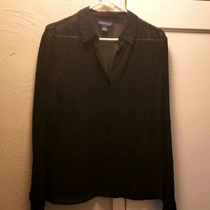 Sheer beaded dress shirt